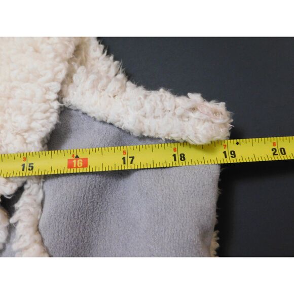 Woman's Vest Wet Seal Faux Shearling Short Gray Faux Suede Fabric  Sz. L - Picture 6 of 6